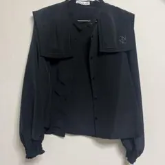 Nicole clubブラック 長袖シャツ 襟付き