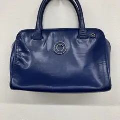 CELINE セリーヌ　ハンドバッグ　サークルロゴ　青のサムネイル