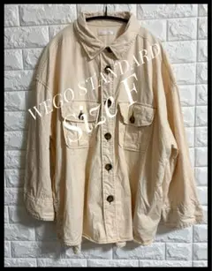 ☆WEGO ☆ベージュ ボタン付きシャツジャケット Fサイズ
