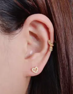 ハート ボディピアス ジルコニア サージカルステンレス かわいい 18G