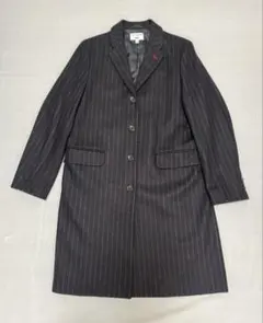 UNIQLO×INES☆チェスターコートXL☆ネイビー☆ストライプ【新品同様】