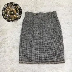 2025年最新】シャネル Chanel スカート ツィード 38 ブラック