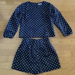 美品！かわいい！earth 水玉ブラウスキュロット上下セット