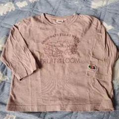 FRUIT OF THE LOOM 7分袖カットソー くすみカラーTシャツ110