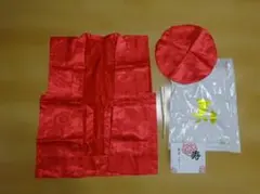 還暦祝い用3点セット（赤いちゃんちゃんこ・大黒頭巾・扇子）