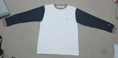 Champion 長袖カットソー X-LARGE ホワイト/ネイビー