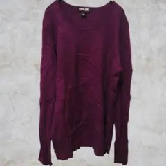 ✨インポート古着【L】レディース　ワインレッド　長袖ニット　COSTCO　紫