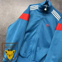 80s ヨーロッパ古着【アディダス】トラックジャケット トレフォイル 刺繍ロゴ
