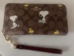 お値下げ◆COACH スヌーピー 長財布 ブラウン