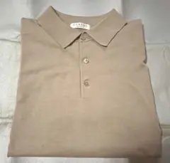 ORIHICA ベージュ ニットlポロシャツ LL