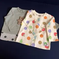ベビー服 Tシャツ 長袖　トレーナー　2点　80cm はらぺこあおむし　くま