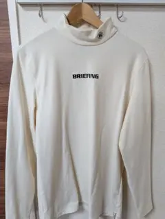 美品　BRIEFING ブリーフィング　裏起毛長袖モックネックシャツ BRIEFING ブリーフィングゴルフ 裏起毛 モックネックシャツ 長袖