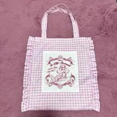 リトルマーメイド アリエル フリルチェックトート ピンク