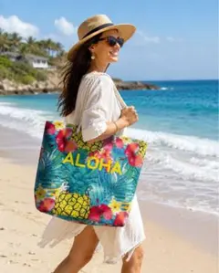 レディース KahikoトートバッグALOHA ビーチバッグ 夏 かばんのサムネイル