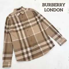 美品 BURBERRY LONDON メガチェック 長袖 シャツ ベージュ 38のサムネイル