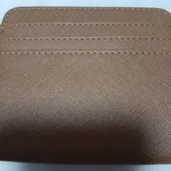 コイン、カードケース美品お買い得、ブラウン 合成皮革新品