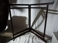 L239」長期保管品 黒檀無垢 筆架 筆掛け 文房具 書道 画材 印籠掛け