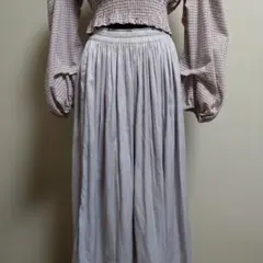 ユニクロ　グレー フレアスカート ロング丈　サイズM