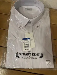 STUART KENT ストライプ 半袖　シャツ LLワイシャツ