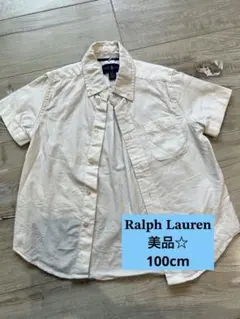 美品☆Ralph Lauren 半袖シャツ 4/4T ホワイト