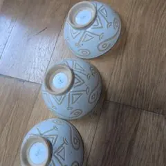飯碗 3客セット 幾何学模様 陶器