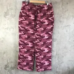 Y5826古着　柄パンツ　パジャマパンツ　迷彩　90s Y2K