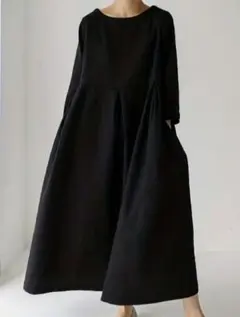 黒　ワンピース　S(JP-L)　コットン×ポリエステル　日本Lサイズ　ハロウィン