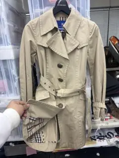 F411 BURBERRY ブルーレーベル トレンチコート レディース38号