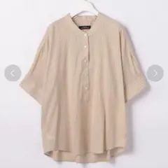 グリーンレーベルリラクシング　スタンドカラーブラウス