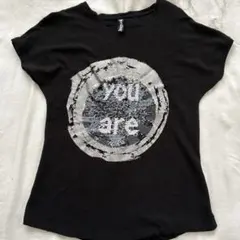 Desigual 半袖Tシャツ スパンコールロゴ ブラックのサムネイル