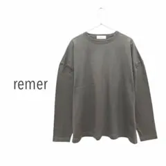 ＃ リメール グレー メンズ 長袖 オーバーサイズ トレーナー 春秋冬