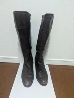 Marie femme　天然革　ロングブーツ　ダークブラウン レザー 　ヒール7