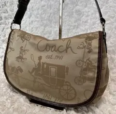 COACH/コーチ】ホースキャリッジ サッチェル♡ベージュピンクF14481