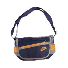 90s NIKE ショルダーバッグ ネイビー オレンジ グレー