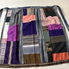和柄 パッチワーク エプロン ハンドメイド