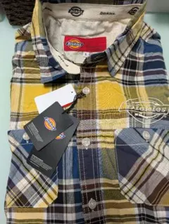 Dickies☻☆新品未使用タグ付き♡ 半袖チェック柄 ワークシャツ Lサイズ