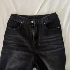 ブラックデニム ワイド デニム