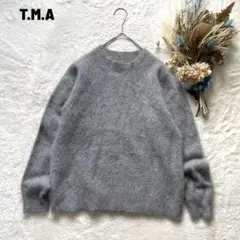 T.M.A フォックス100%長袖ニット ふわふわニット 丸首 シンプル M~L