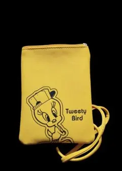 ■￥1800(送料込)Tweety Bird ショルダーポーチ 黄色■匿名配送■