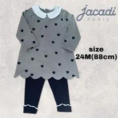 JACADI ジャカディ 襟付ハート柄ワンピース 24M