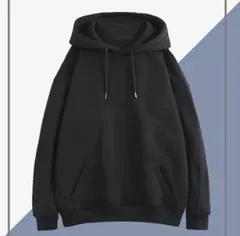 新品メンズパーカー★Ｌブラック黒★裏起毛