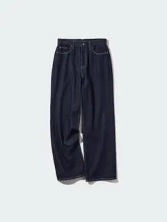 【送料込】ユニクロ UNIQLO ワイドストレートジーンズ 69NAVY 28