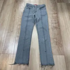 RED CARD BEAMS センターライン スリット ストレッチデニム