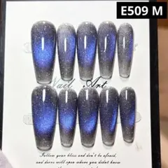 現品ネイルチップ　ロングバレリーナ　ワンンカラーマグネットフラッシュギャル量産型
