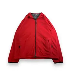 00s old NIKE　フリースジャケット　シャツタイプ　サイズXL　レッド
