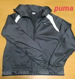 PUMA フード付きウィンドブレーカー ブラック レディース
