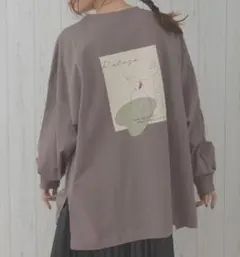 Spray スプレイ　バックプリント 長袖Tシャツ カットソーのサムネイル