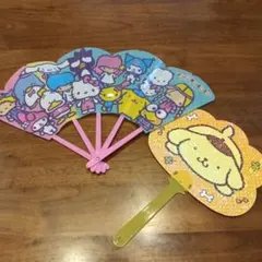 サンリオキャラクターズ 扇子 ポムポムプリン うちわ セット