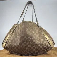 GUCCI グッチ Abbey アビー GGキャンバス ダークブラウン 茶色 - メルカリ