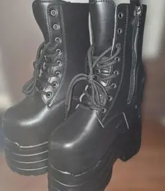 コスプレ 男装 厚底 ブーツ 黒 ブラック シークレットブーツ タオバオ 淘宝網